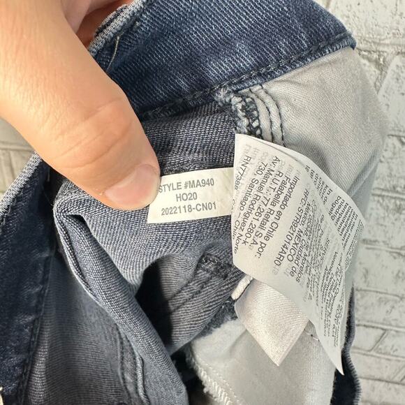 Madewell Jeans 9" Mid Wash Skinny Stretch Denim Pants Millis Dark Wash Blue 25 - Picture 6 of 8